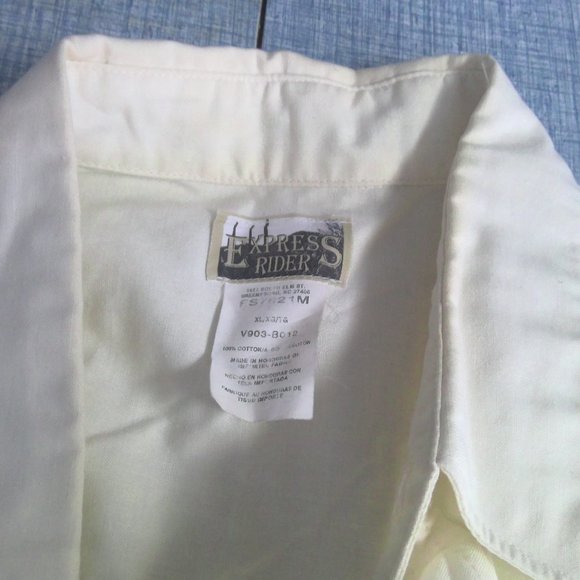 Vintage Express Riders Pearl Snap Shirt Long Sleeve Aztec Print Men's XL - Picture 4 of 8